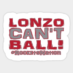 Lonzo Ball Lonzo Can't Ball Houston Edition Sticker